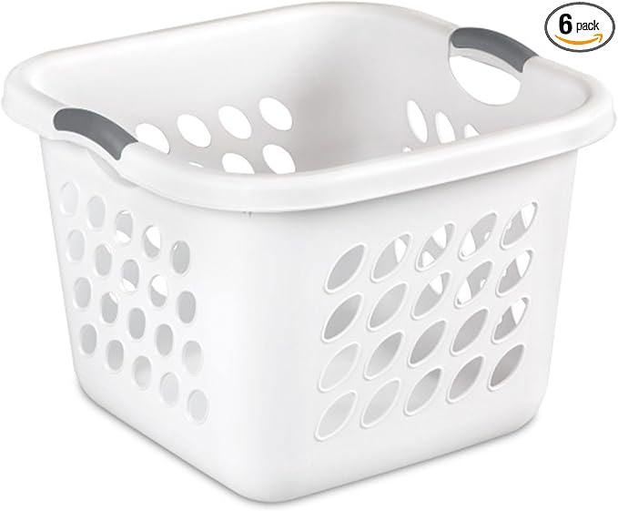 Sterilite 12178006 Laundry Basket, 19", White (Pack of 1)