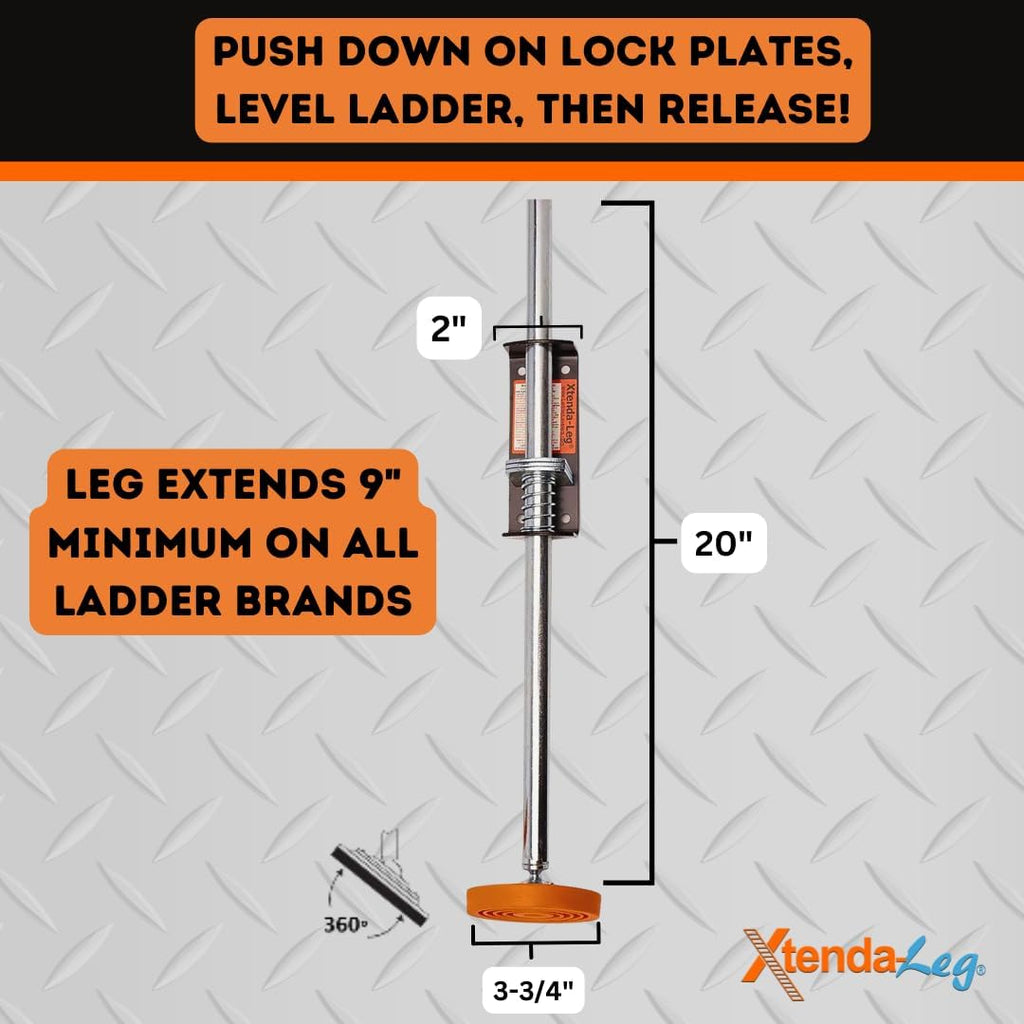Xtenda-Leg Ladder Leveler for Extension Ladders - 1 Pair