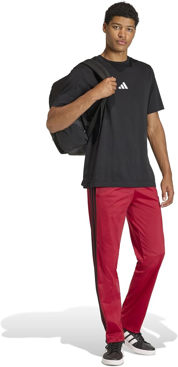 adidas Men's Dayready Open Hem Track Pants - Active Maroon - Large