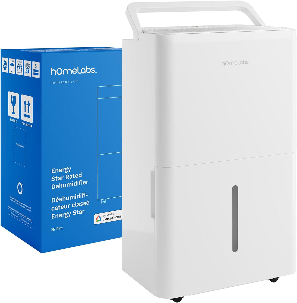 hOmeLabs 25 Pint Wi-Fi Dehumidifier