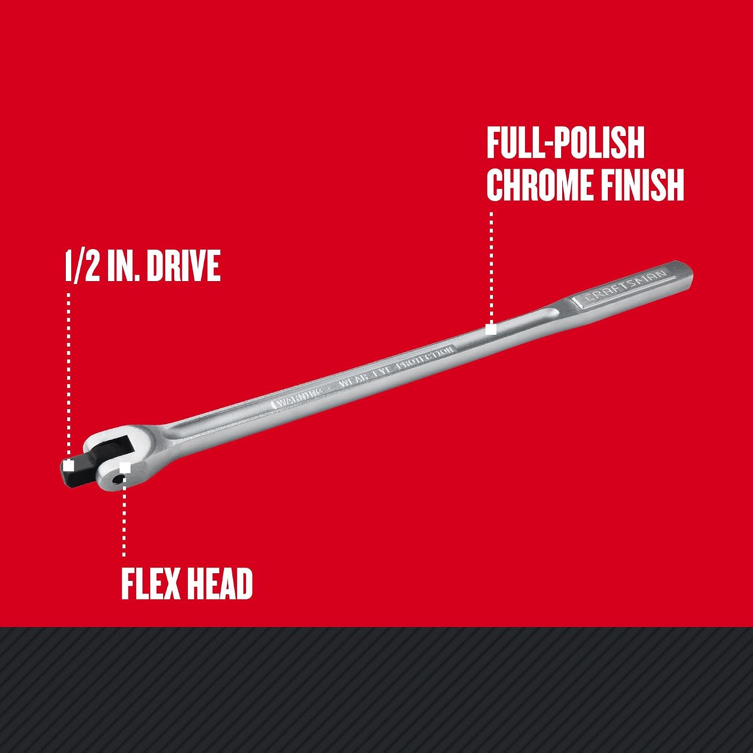 CRAFTSMAN 1/2 Inch Drive 18 Inch Flex Handle Breaker Bar (CMMT44202)