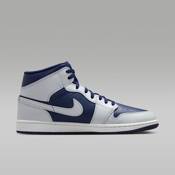 Nike Air Jordan 1 Mid Men's Shoes (Blue Void/Summit White/Hot Lava/Pure Platinum) (Size : 11.5)