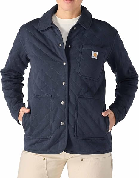 Carhartt Women's Paxton Quilted Shirt Jacket - X-Large (Deep Smoke Blue)