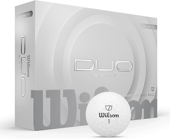 WILSON 2025 Duo Soft Golf Balls - White, 12 Balls