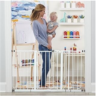Regalo 56 inch Extra WideSpan Walk Through Baby Safety Gate, White MODEL 1158 DS
