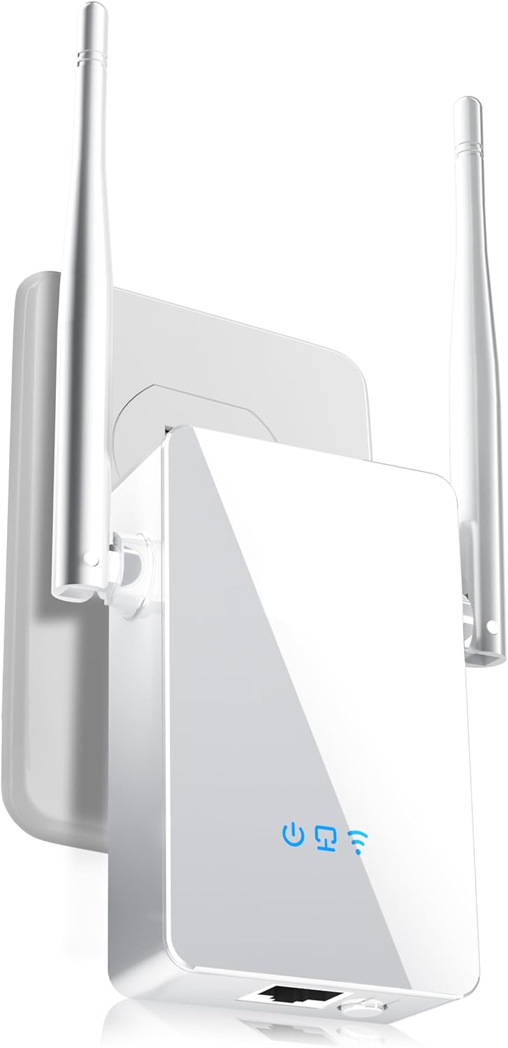 AERVY 2026 WiFi Extender Signal Booster, New Gen Internet Booster for Home, 4X Faster, Covers up to 16,899 sq.ft, Wi-Fi Repeater with Ethernet Port, Wireless Long Range Amplifier, Easy Setup (White)
