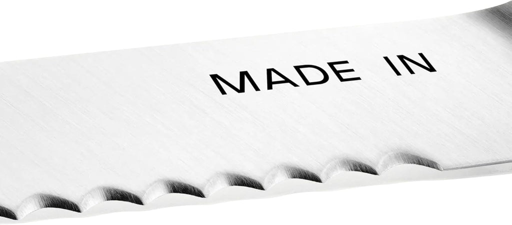 Made In Cookware - 9" Bread Knife - Crafted in France - Full Tang With Truffle Black Handle