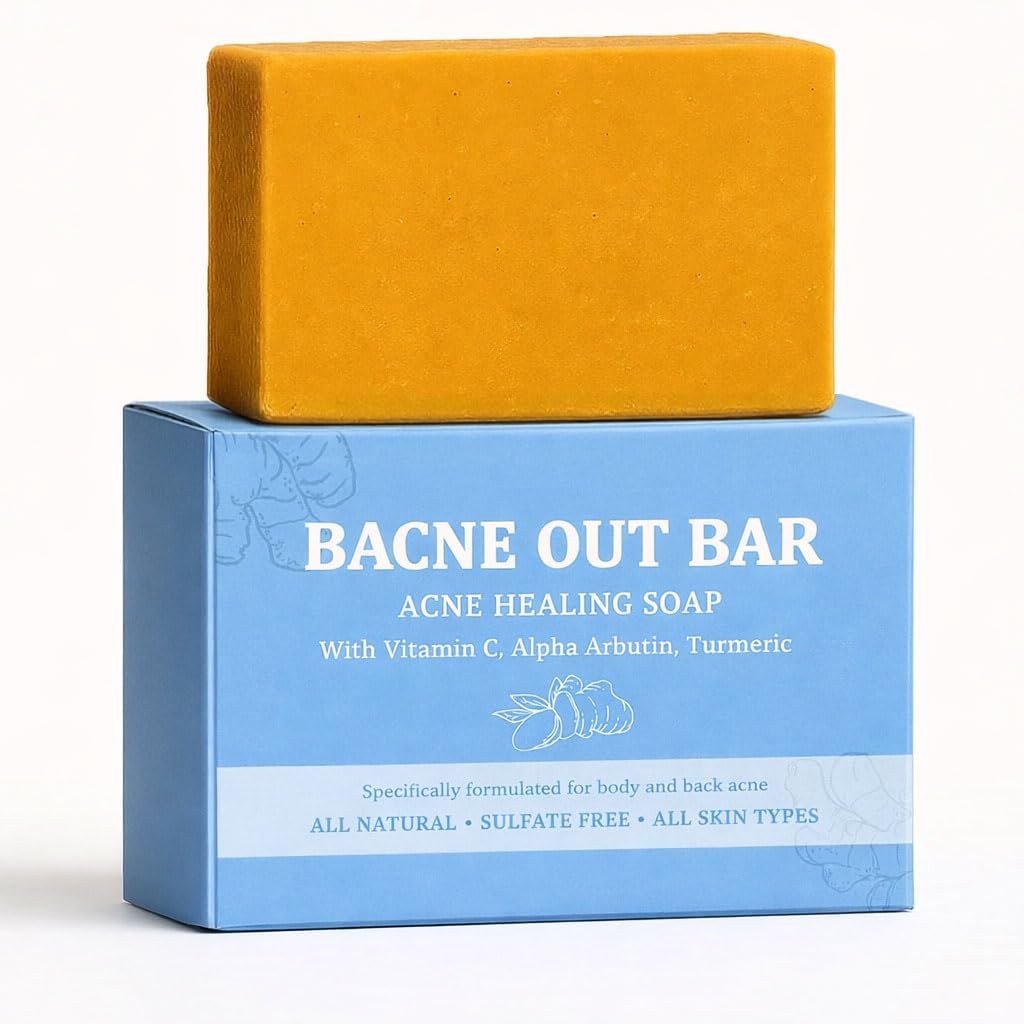 Bacne Out Bar - Acne Healing Soap with Turmeric Vitamin C & Alpha arbutin
