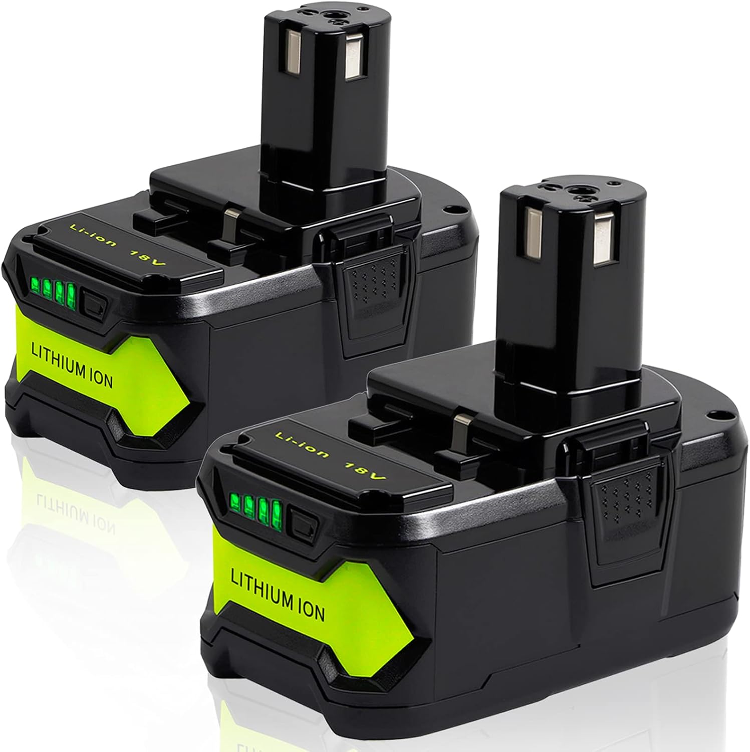 Lithium-Li-ion Replacement Batteries, Pack of 2, 18 Volt, 6.5Ah 117Wh, P108 (130429054)