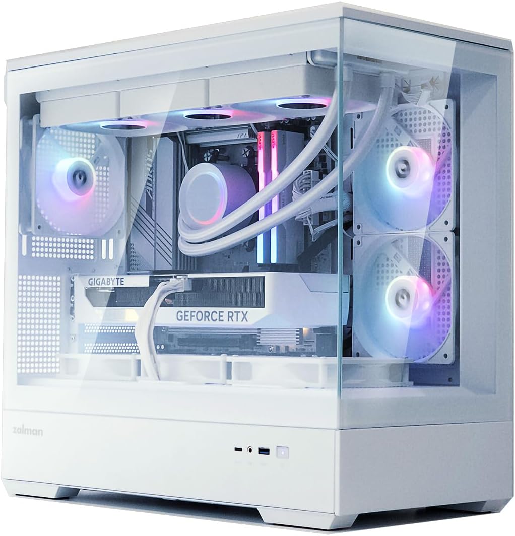 Zalman P30 Micro-ATX Case, MATX PC Case with 3 x 120mm ARGB Fans Pre-Installed