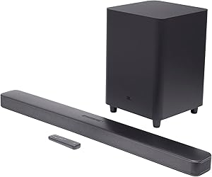 JBL Bar 5.1 - Soundbar with Built-in Virtual Surround, 4K and 10" Wireless Subwoofer (JBL2GBAR51IMBLKAM), Black