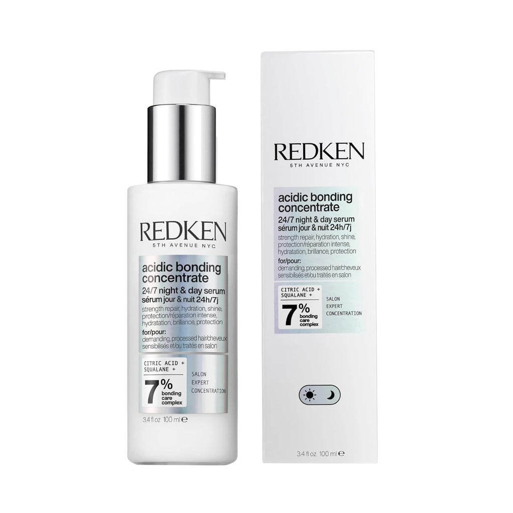 Redken Acidic Bonding Concentrate 24/7 Night & Day Serum for Damaged Hair - 3.4 Fl Oz.