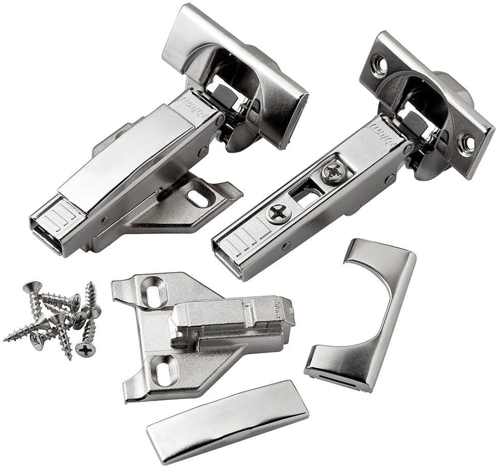 3/8" - 5/8" Overlay Blum® 110° Soft-Close BLUMotion Clip Top Face Frame Hinges, Pair