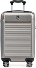 Travelpro Platinum Elite Hardside Expandable Carry on Luggage, 8 Wheel Spinner, TSA Lock, Hard Shell Polycarbonate Suitcase, Metallic Sand, Carry on 21-Inch