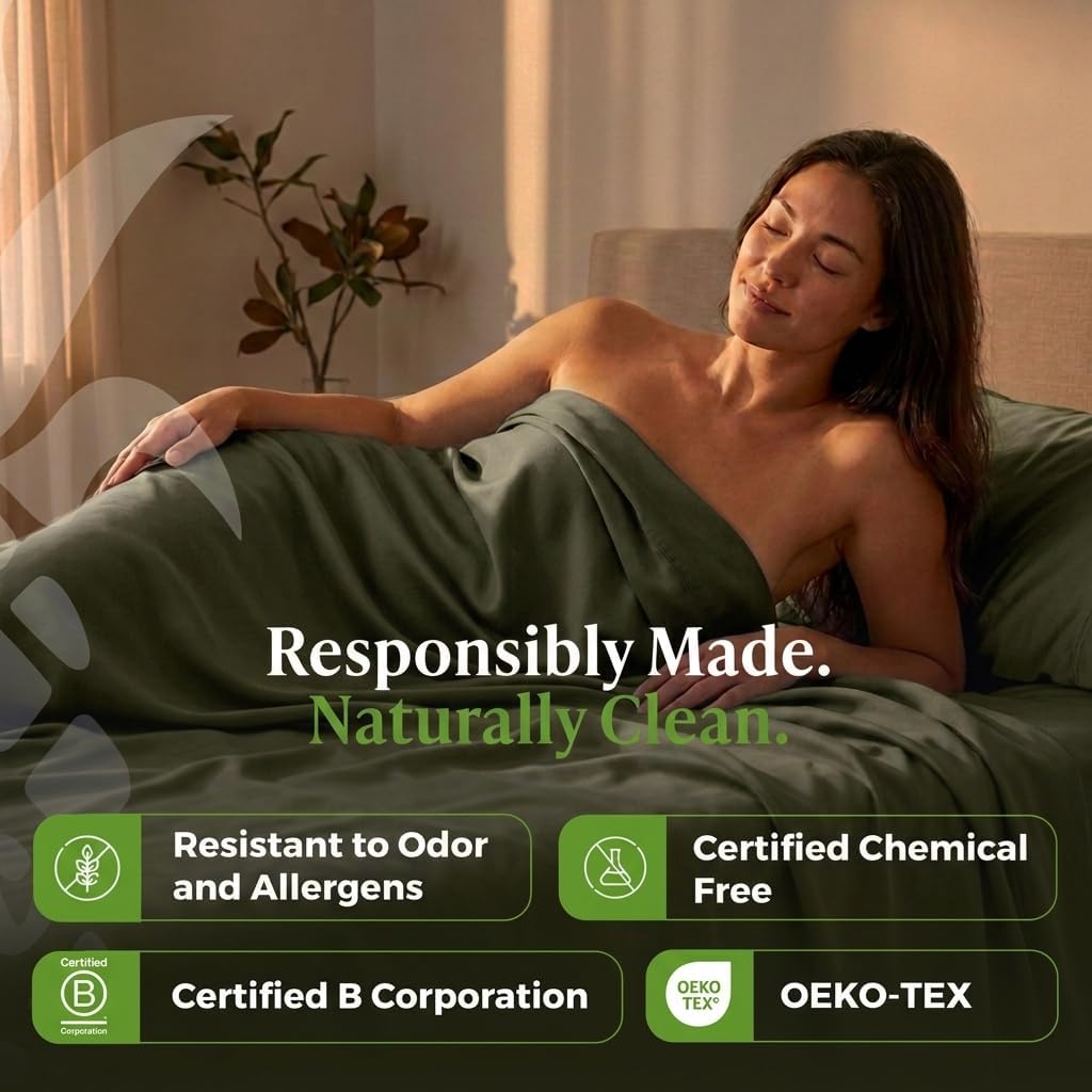Cariloha Retreat Sheet Set - Bamboo Lyocell - Oasis Green - Split King