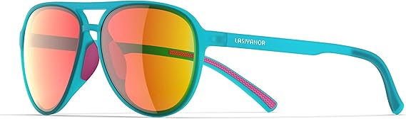 Lasiyanor Lightweight TAC Polarized Tinted Classic Vintage Retro 70s Sunglasses, TR-90 Frame for Women Men, UV 400 Protection  new open box