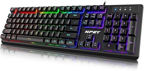 NPET K10V3 Wired Gaming Keyboard
