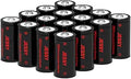 JESSY 16 Pack CR123A Lithium Batteries - 3.7V Rechargeable Batteries