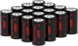 JESSY 16 Pack CR123A Lithium Batteries - 3.7V Rechargeable Batteries