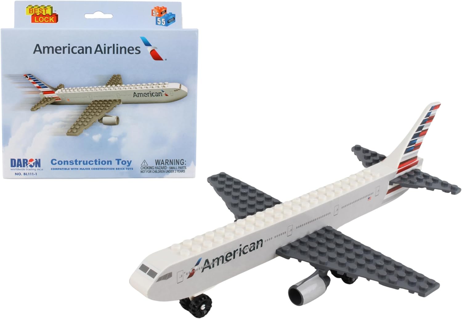 Daron American Building Block Construction Toy (55-Piece) Ages 5+