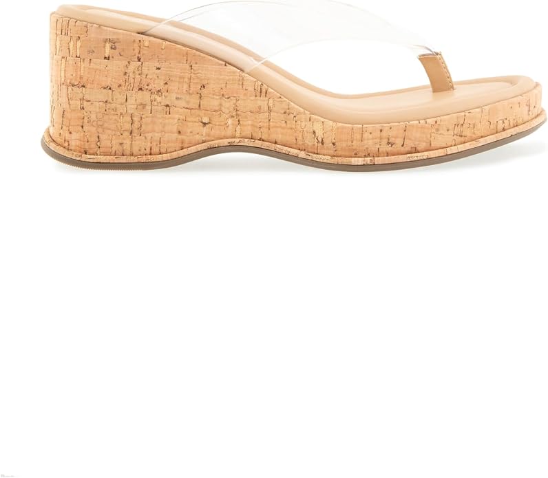 Kenneth Cole Reaction Women's Rixton Wedge Sandals- Clear - Size 6.5 M