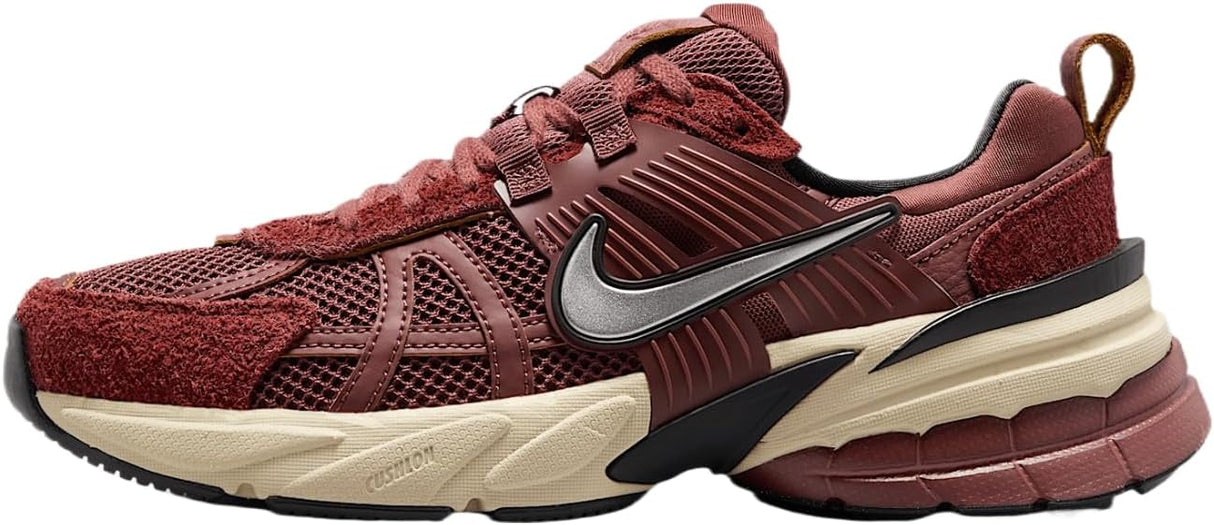 M.A. Spears Nike V2K Run Shoes (FN6703-201, Red Sepia/Dark Pony/Black/Chrome)