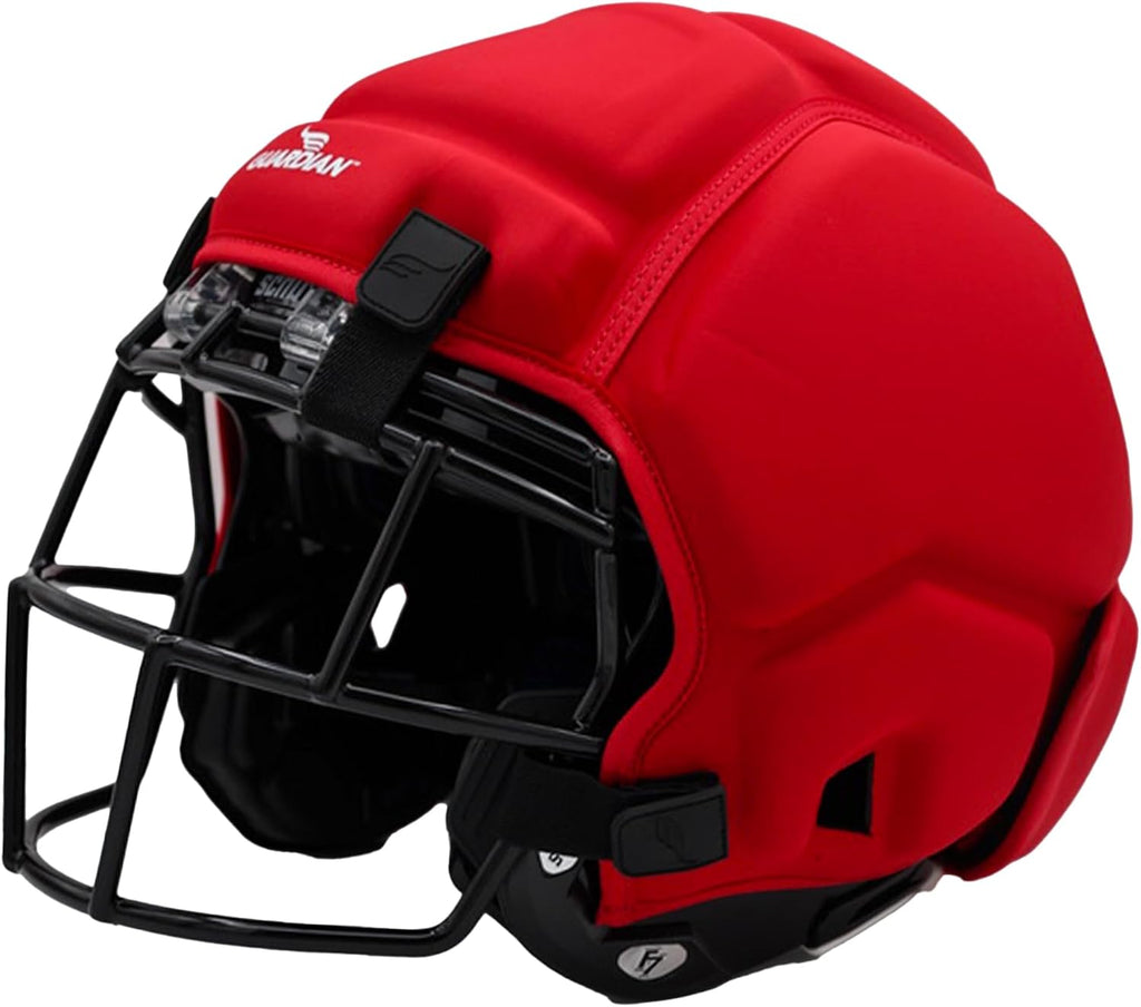 Guardian Cap XT 2.0, Red - Padded, Soft-Shell Helmet Cover for Football - Reduces Impact and Protects Helmets - Sleek Design - One Size Fits All for Youth, High School & College Players