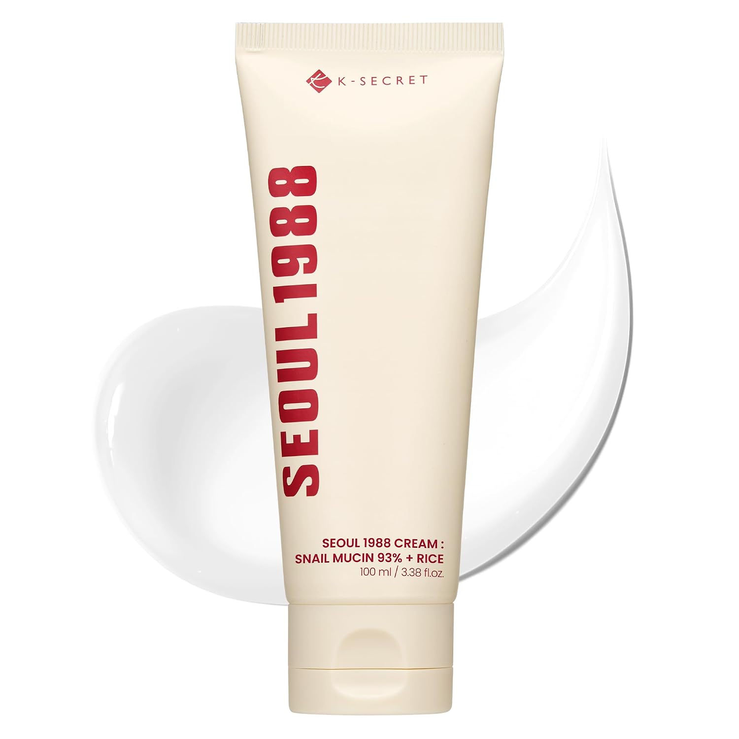 K-SECRET SEOUL 1988 Snail Mucin 93% Cream + Rice - 3.38 Fl oz.