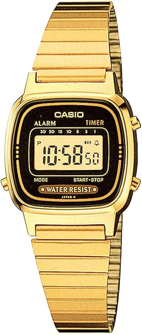 Casio Women's Vintage LA670WGA-1DF Daily Alarm Digital Gold-tone Watch (OPEN BOX)