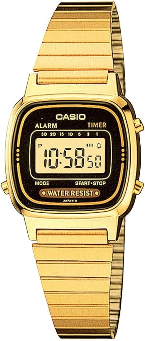 Casio Women's Vintage LA670WGA-1DF Daily Alarm Digital Gold-tone Watch(OPEN BOX)