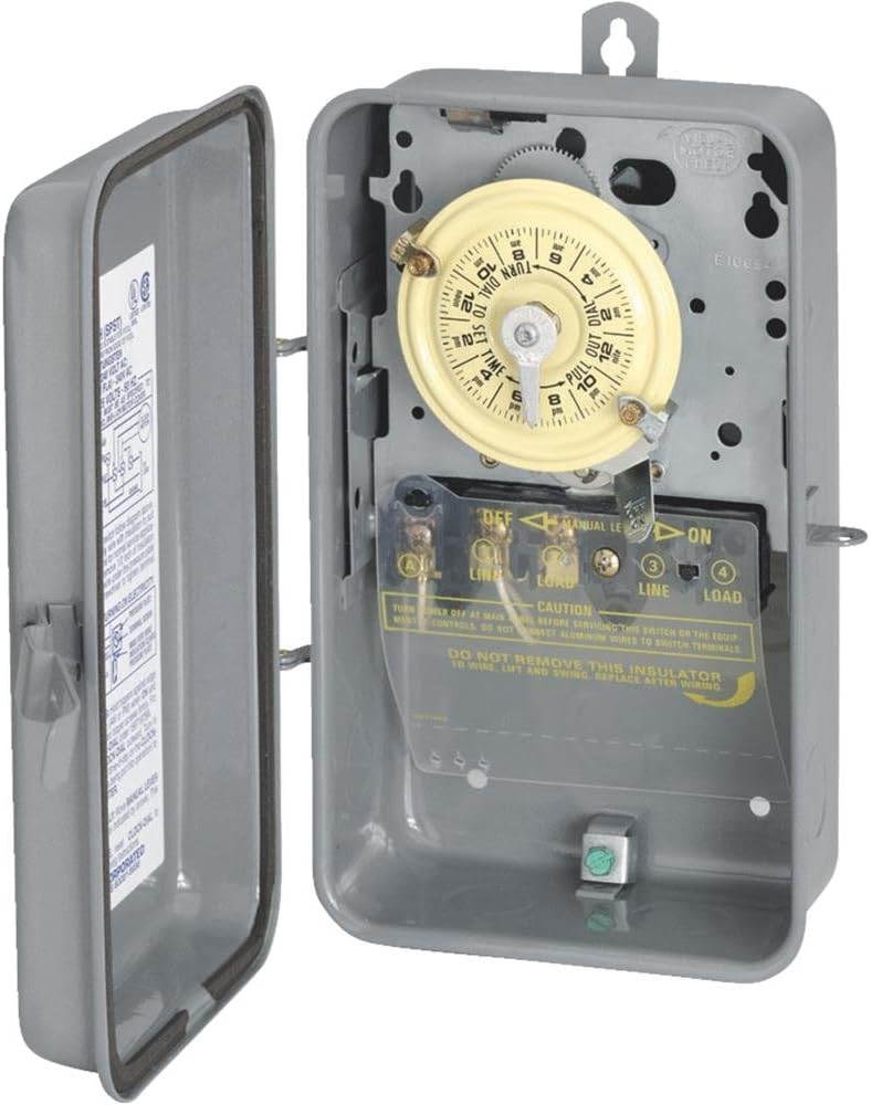 Intermatic T101R 120-Volt SPST 24 Hour Mechanical Time Switch with Outdoor Case