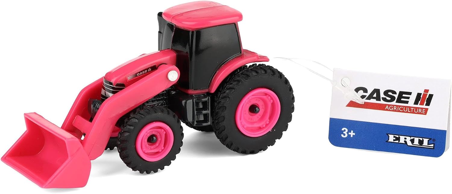 ERTL 1/64 Collect N Play Case IH Pink Tractor with Loader