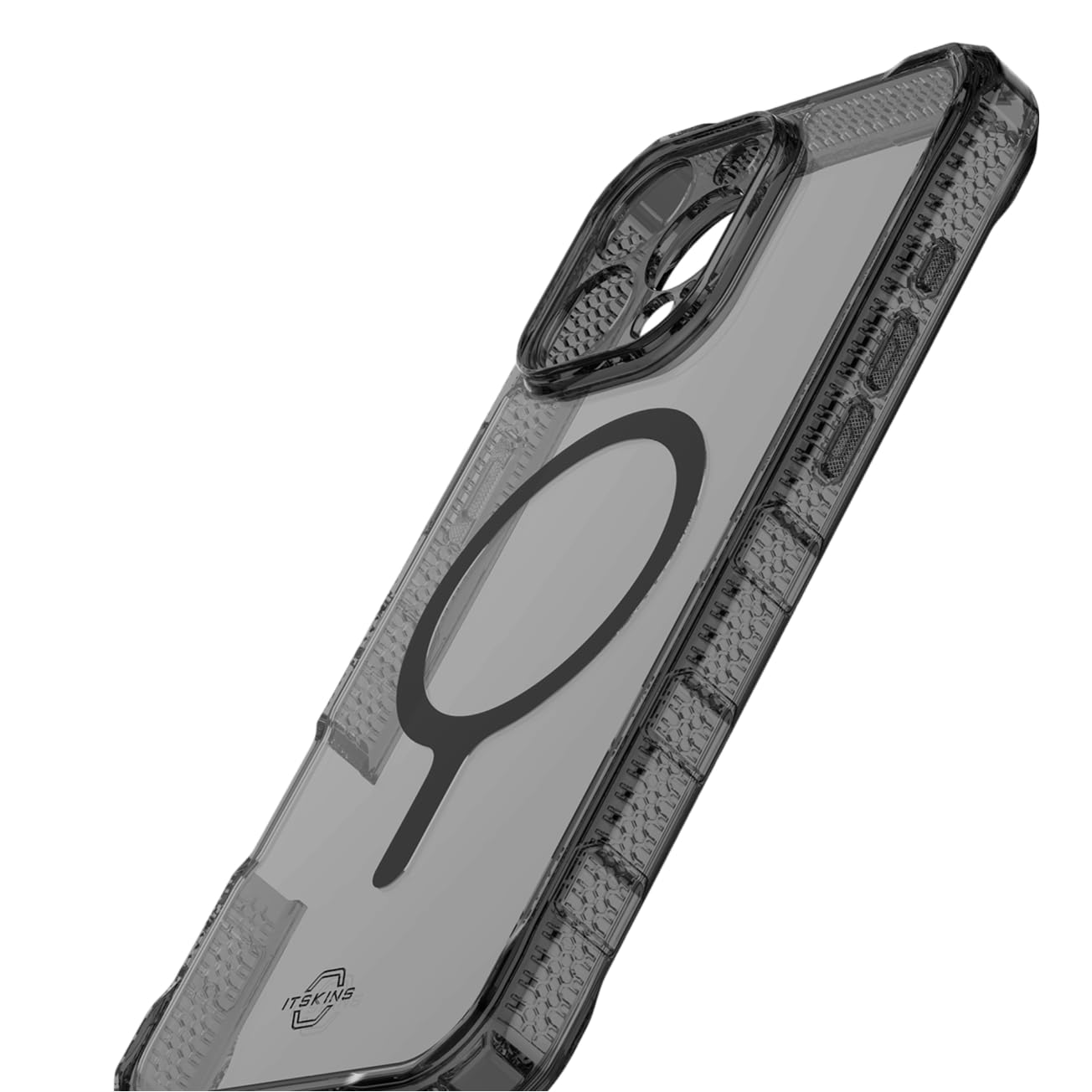 ITSKINS Supreme R // Clear Graphite - Magnetic Protective Phone Case for iPhone 16 Pro Max, Compatible with MagSafe, Slim Hybrid Case, Anti-Yellowing, Military Shockproof Cover - Graphite