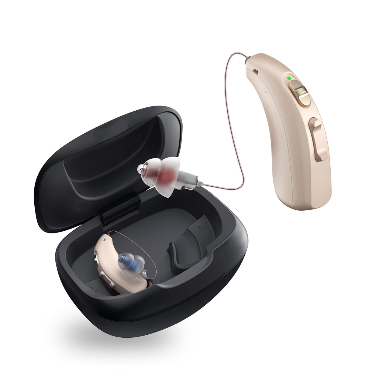 Upgraded Hearing Aids for Seniors, OTC Rechargeable Amplifier with Noise Cancelling