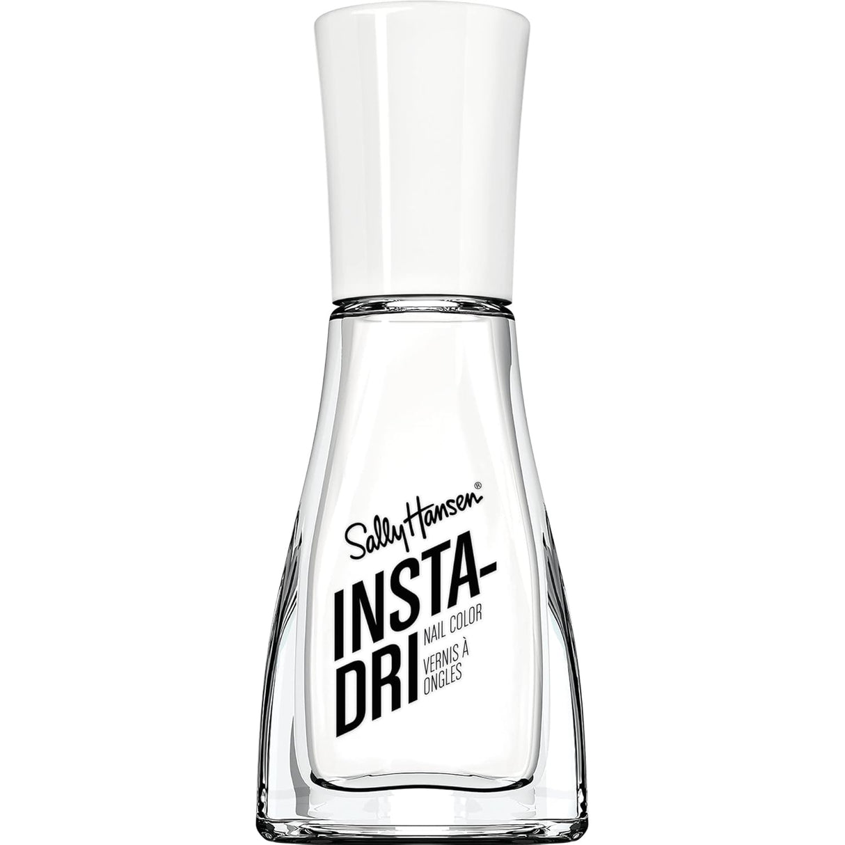 SALLY HANSEN Insta-Dri | Quick Dry | Long Lasting Semi-Opaque Shiny Nail Polish in White On Time