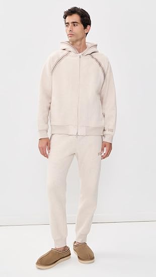 UGG Men's Tasman Full-zip Jacket , Color : Caribou Heather (Size: Large)