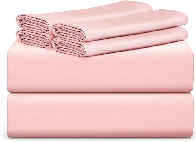 TAFTS Bamboo Sheet Set 100% Bamboo Viscose - Full - Baby Pink