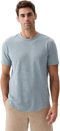 Gap Lived in Slub Curved Hem Crew Large- Sky Color