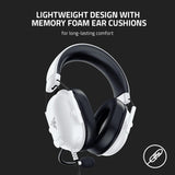 Razer BlackShark V2 X Gaming Headset: 7.1 Surround Sound - 50mm Drivers - Memory Foam Cushion - for PC, Mac, PS4, PS5, Switch - 3.5mm Audio Jack - White (NEW, OPEN BOX)