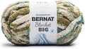 Bernat Blanket Big Yarn - 2 Skeins- (300g/10.5oz) Green Splash