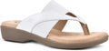 CLIFFS by WHITE MOUNTAIN Women's Bumble Thong Sandal - White/Snake/Patent - 11