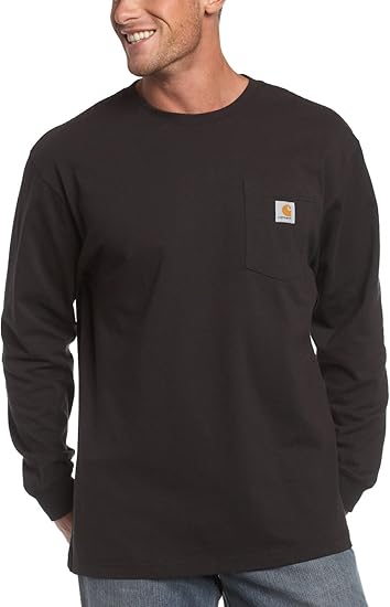 Carhartt Men's Loose Fit Heavyweight Long Sleeve Pocket T-Shirt Size 3XL