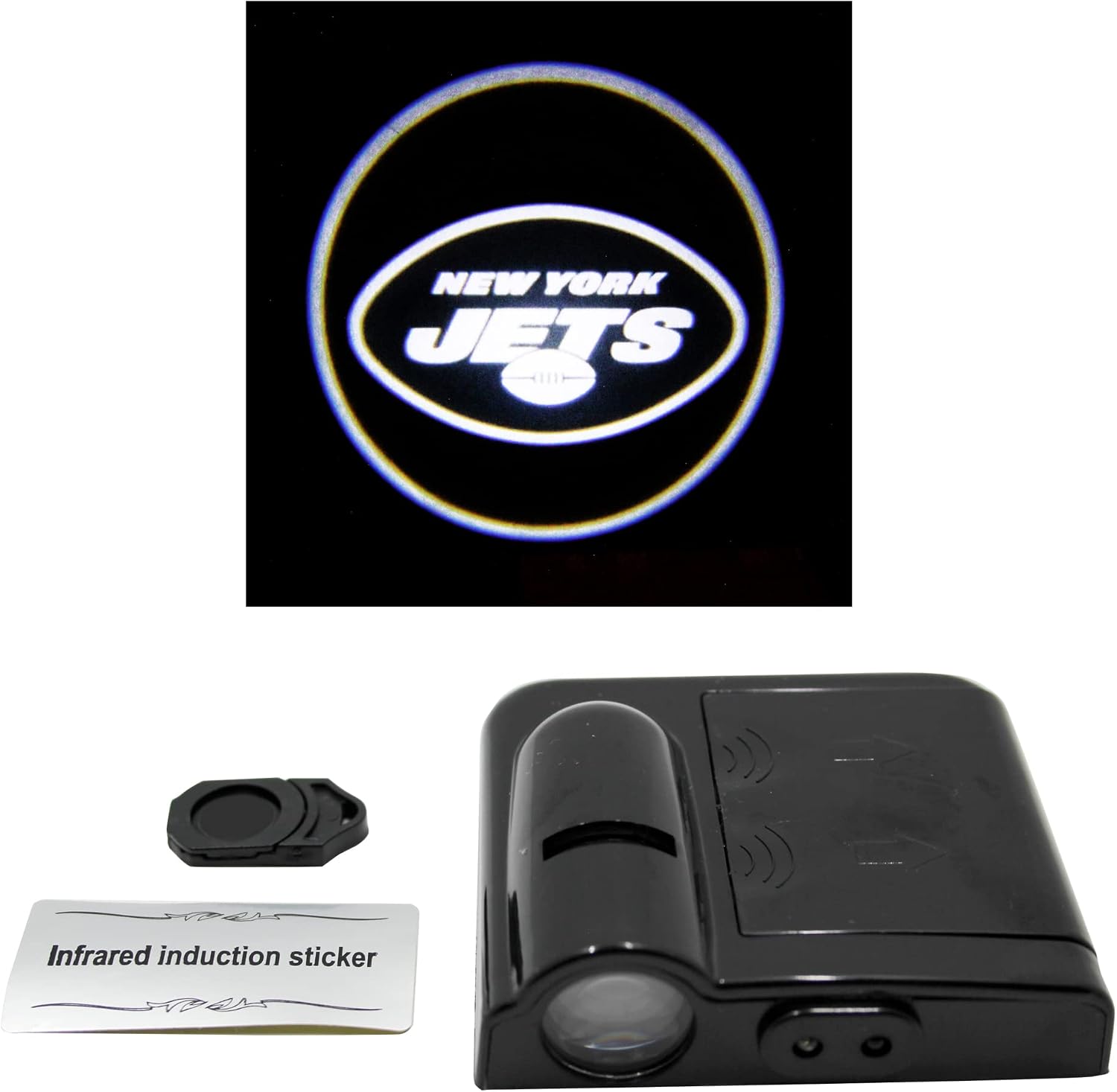 LED Car Door Light - Officially Licensed NFL Wireless Projector - New York Jets