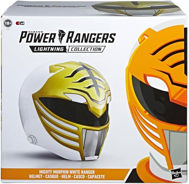 Power Rangers White Ranger Helmet (New Open Box)