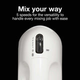 Proctor Silex Easy Mix 5 Speed Hand Mixer - White - 62515G