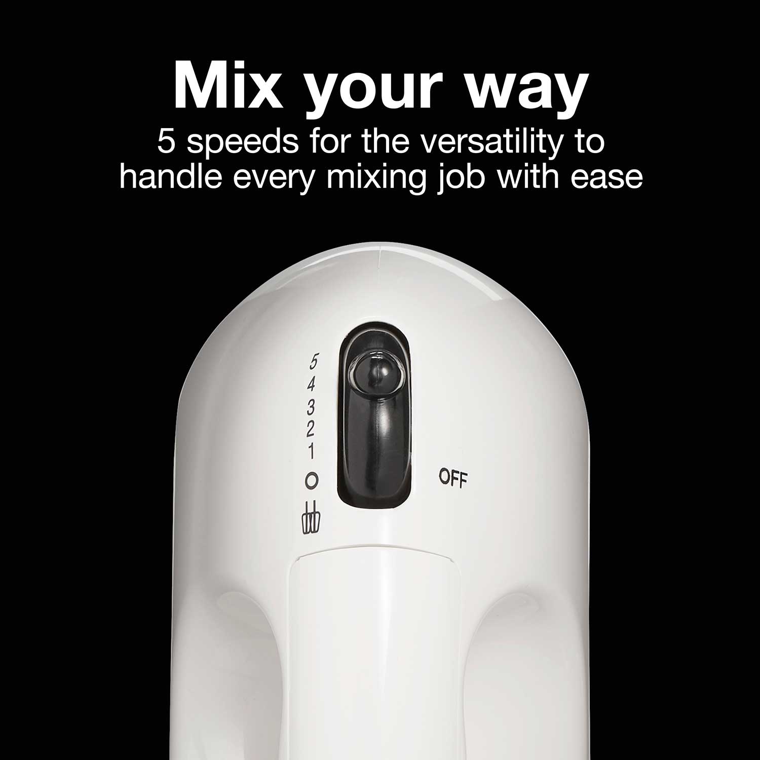 Proctor Silex Easy Mix 5 Speed Hand Mixer - White - 62515G