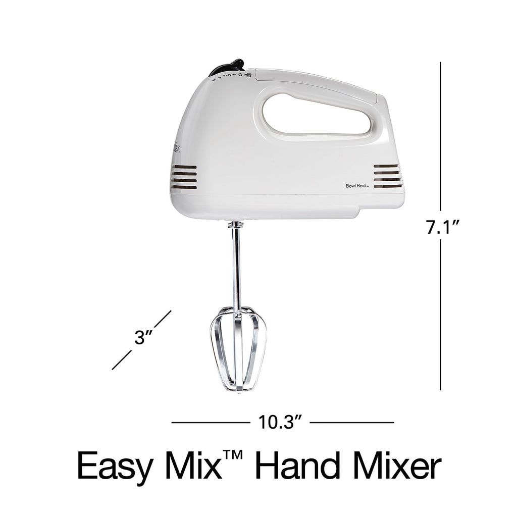 Proctor Silex Easy Mix 5 Speed Hand Mixer - White - 62515G