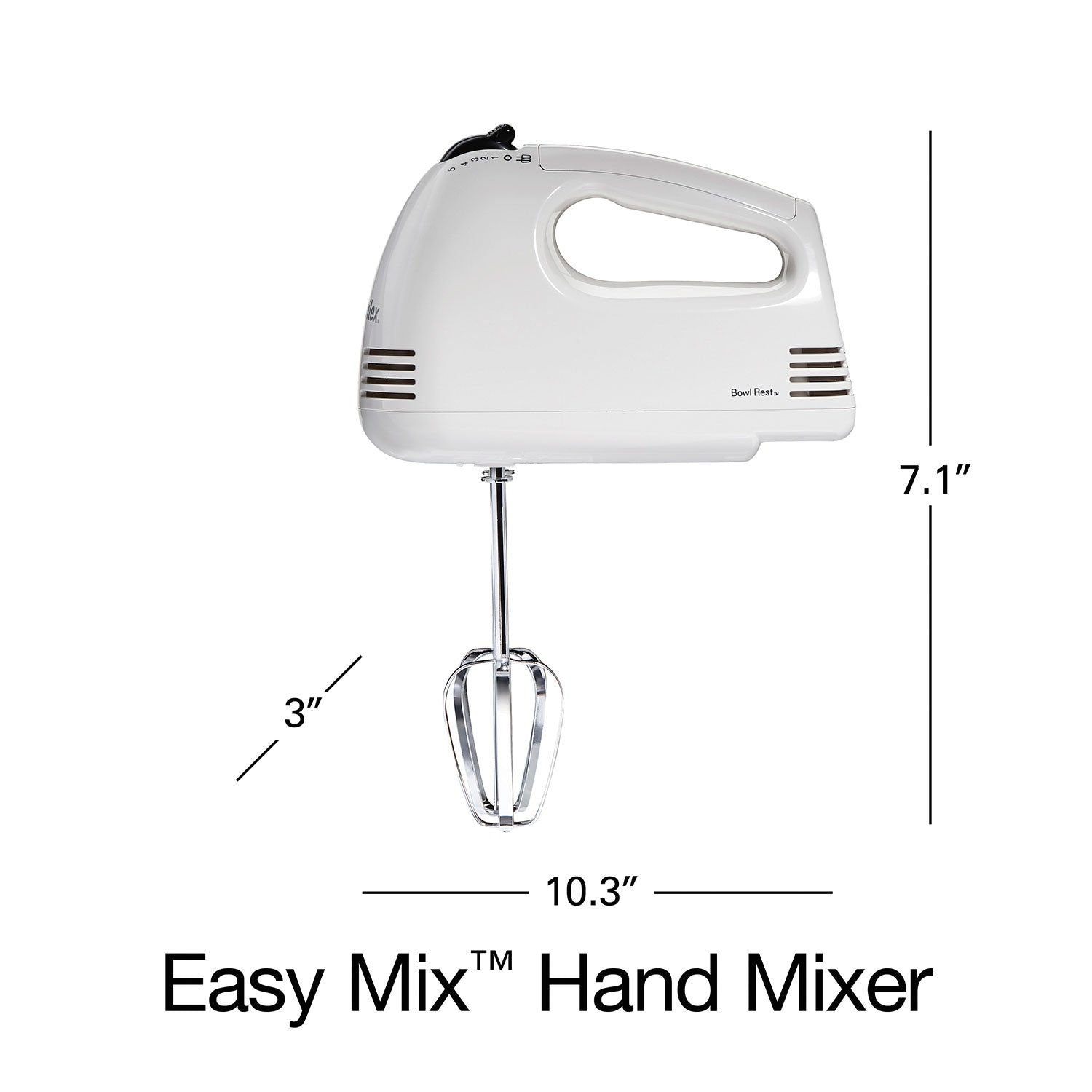 Proctor Silex Easy Mix 5 Speed Hand Mixer - White - 62515G