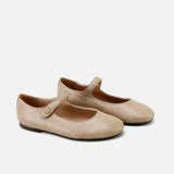 Grosgrain leather Mary Janes Verona Taupe Papanatas by Eli 1957 - Size: 39
