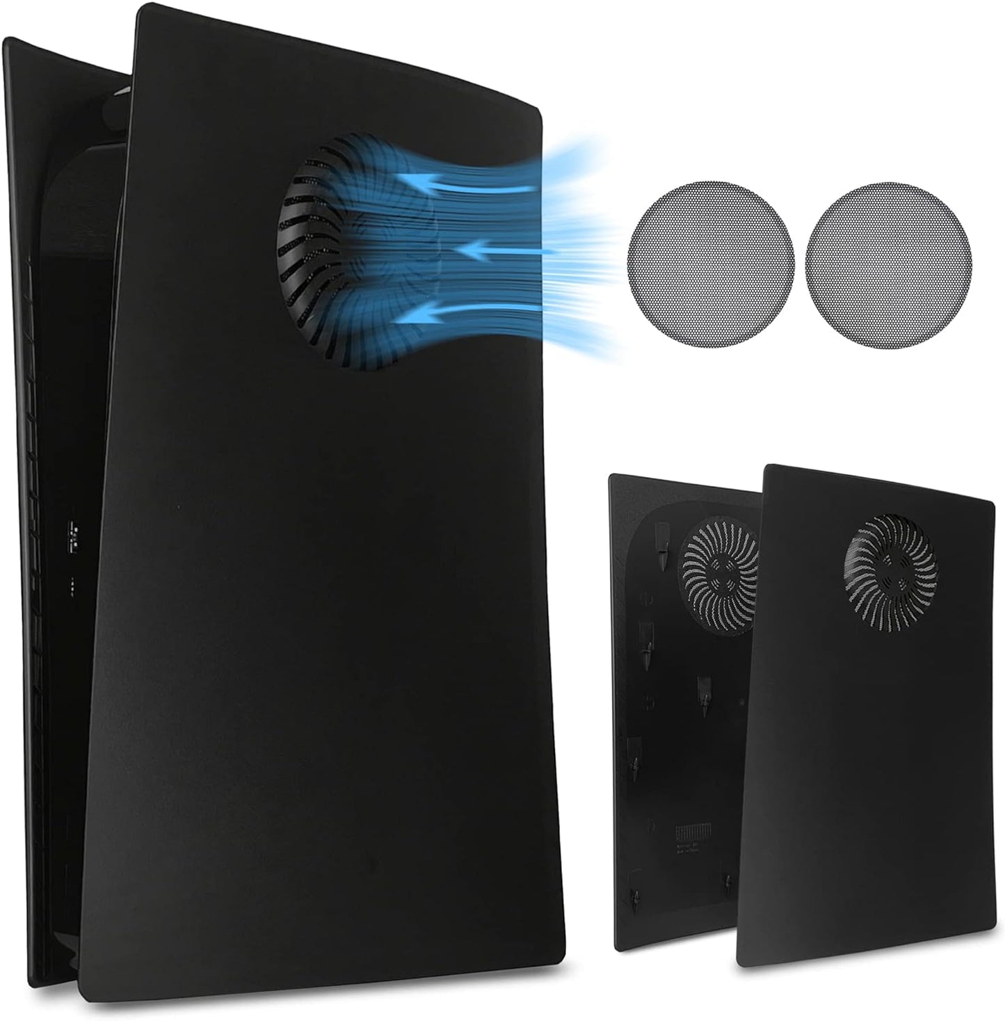 DOBEWINGDELOU Faceplate for PS5 with Cooling Vents and Dust Filter